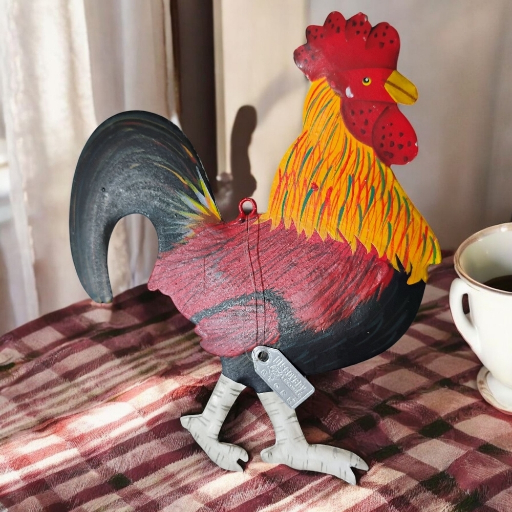 Hanging Metal Rooster Vintage Rare Collectible. - Picture 6 of 6